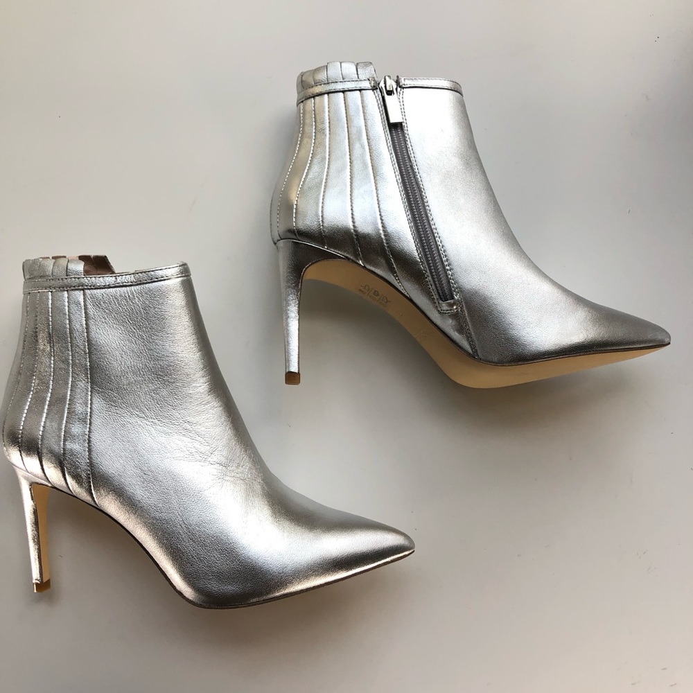 Rachel Zoe Taylor Metallic Leather Ankle Boots